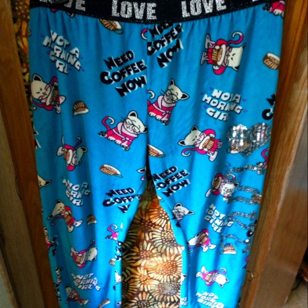 Mentally Exhausted Velvet and Bling Leggings Size XL